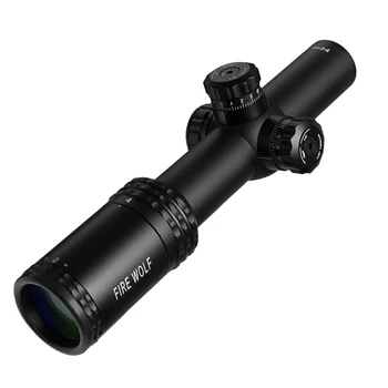 OGENJ WOLF 1-4X24E Riflescopes Lovski Red Dot Področji, Kompakten Puška Področje Osvetljeni Reticle w/ Nosilci Za AR15 AK 3726