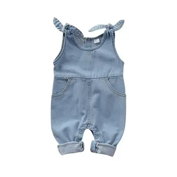 0-18 M Novorojenega Dojenčka Baby Girl Boy Jumpsuit Jeansa, igralne obleke Trdna Baby Kombinezoni Poletje Baby Toddler Kostumi