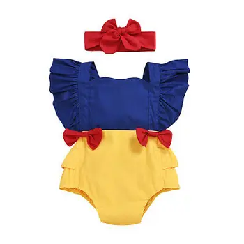 0-24M Princesa Newborn Baby Dekleta Romper Lok Ruffles Jumpsuit Sunsuit Rojstni Baby Dekleta Obleke Kostumi 25361