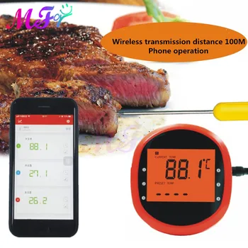 0-250℃ Termočlen Kovinski Termometer Digitalni Senzor BBQ Brezžična tehnologija Bluetooth Kuhinjski Pečici Hrane, Kuhanje Žar Mesa Termometer