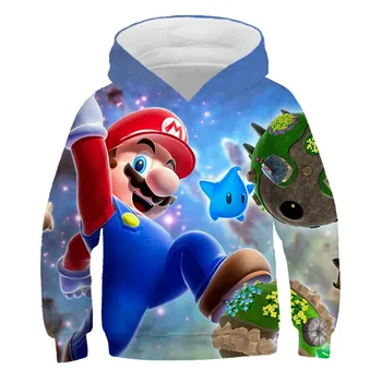 020 Jeseni nov slog 3d Hoodies Cartoon Super Mario 3D tiskanja Pokemon Hoodie Majica smešno priložnostne Pulover, Jakno Plašč Vrhovi
