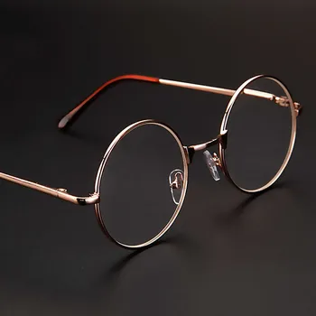 +1.0 1.5 2.0 2.5 3.0 3.5 4.0 Retro Kovinski Krog Obravnavi Očala Končal Dioptrije Unisex Branje Presbyopia Očala Ženske Moški