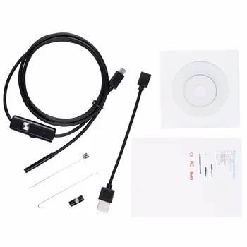1/2/5m/10M 8 mm Težko Prilagodljiv Kabel USB-Endoskop Kamero Za PC Prenosni računalnik, Pametni Telefon Android Borescope Pregled LED Luči