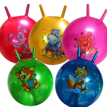 1 kos odskakivanje žogo Napihljive igrače prijazno novih materialov za otroke ročaj žogo nevihte žogo naključni vzorec barve igrača žogo