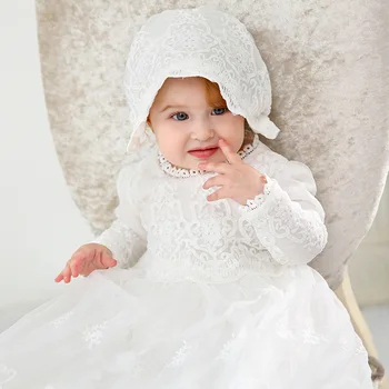 1 Leto, Rojstni Dan Baby Girl Obleke Za Krst Otroka Dekle Krst Halje Svate Pageant Čipke Obleko Novorojenčka Malčka Bebes