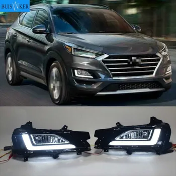 1 Par Za Hyundai Tucson 2019 Meglo Lučka za Kritje Auto Dodatki 12V LED Dnevnih Luči dnevne Svetlobe