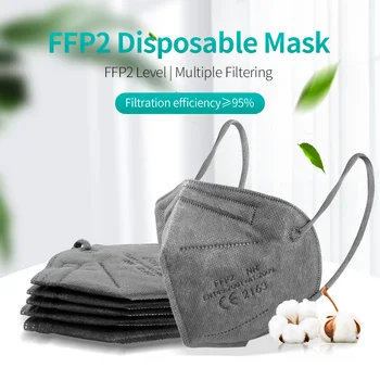 10-100 kozarcev mascarillas ffp2reutilizable kn95 masko certificadas 5 plast Stroj tkanina Zaščitna maska fp2 ffp2mask ce Odraslih