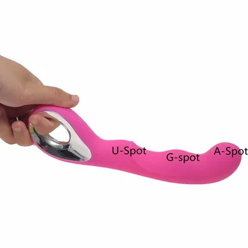 10 Hitrosti Silikonski USB Polnilne Nepremočljiva AV Palico Massager G Spot Vibratorji Močne Erotično Klitoris Vibrator Sex Igrača Za Ženske