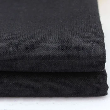 100*140 cm naravnih laneno perilo material za oblačila, bombaž perilo tekstila so mehke črne tkanine tecido 5378