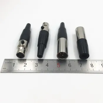 100 kozarcev Mini XLR 3 4 5 6 Pin Moški Vtič / Ženski Jack Adapter Majhne XLR za Spajkanje MIKROFON Mikrofon za Zvok Priključek za Kabel