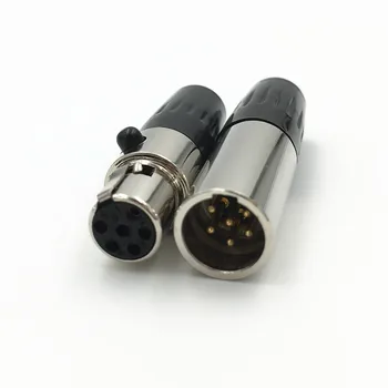 100 kozarcev Mini XLR 3 4 5 6 Pin Moški Vtič / Ženski Jack Adapter Majhne XLR za Spajkanje MIKROFON Mikrofon za Zvok Priključek za Kabel