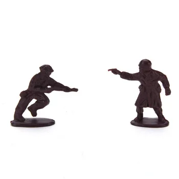 100 kozarcev Plastičnih Vojaške Vojak bo Ustrezala Model Vojaške Model Set Fantje Darilo Dejanje Igrače Številke Mestna Vrata Stolp Sandbag