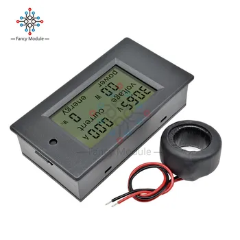100A AC 80-260V Digital Energy Meter Watt Napetost Moč Watt Meter Moč Energije Voltmeter Watt Volt Meter LCD Panel z CT