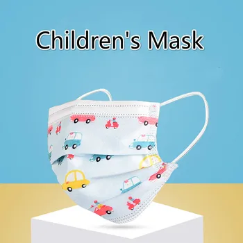 100pcss za Enkratno uporabo otroških Mask Tri-plast Dihanje in Dustproof Risanka Print Masko za osnovnošolce