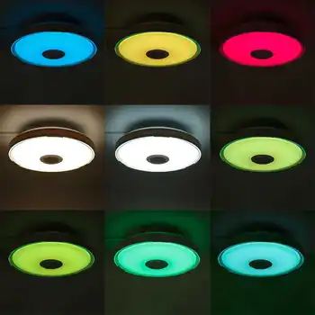 100W Sodobni LED Smart Stropne Luči WiFi APP Nadzor bluetooth Glasbe Svetlobe RGB Led Zatemnitev Stropne luči za dnevno Sobo, Spalnico