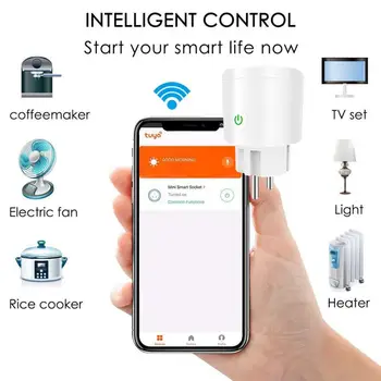 10A/16A EU wifi Smart Vtič z Močjo Zaslon, wifi brezžično Smart Vtičnice Vtičnice z Google Doma Alexa Glasovni Nadzor