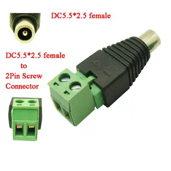 10Pcs 5.5*2.5 ženske DC priključek, DC Napajanje ženski Konektor Vijačni priključki DC 5.5*2.5 stocket, da vijak blok terminal