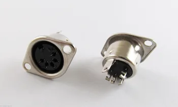 10pcs DIN 5 Pin Ženski Jack Vtičnica Priključek za Kabel Adapter za Panel Mount Spojka Tip