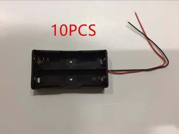 10PCS Majhne Plastične baterije primeru lupini 18650 Baterijo 3,7 V Posnetek Skladiščenje Imetnik Polje Primeru Črne Žice, Vodi