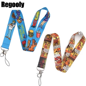 10pcs Scooby Doo pes Vratu Traku Zanke ID značko imetnik keychain Mobilni Telefon Trak Darilni Trak tkanine ogrlica odlikovanja