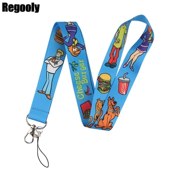 10pcs Scooby Doo pes Vratu Traku Zanke ID značko imetnik keychain Mobilni Telefon Trak Darilni Trak tkanine ogrlica odlikovanja