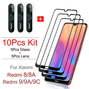 10Pcs Screen Protector za Xiaomi Redmi 8 8A 9A 9C Mehko Fotoaparat Film redmi9 redmi 9a, Kaljeno Steklo стекло Redmi 9C NFC Stekla
