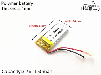 10pcs/veliko 3,7 V: 150mAh 401430 Litij-Polymer Li-Po baterija li ionska Baterija za Polnjenje celic Za Mp3, MP4 MP5 GPS