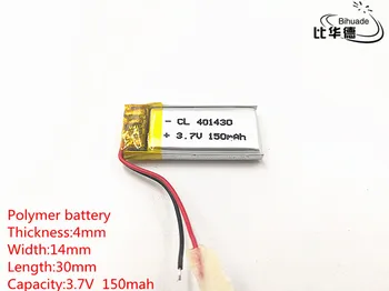 10pcs/veliko 3,7 V: 150mAh 401430 Litij-Polymer Li-Po baterija li ionska Baterija za Polnjenje celic Za Mp3, MP4 MP5 GPS