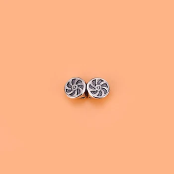 10PCSE Dvojna luknja ločeni kroglice conjoined kroglice svoboden kroglice ločeni kroglice 925 čistega srebra Tajski srebrni pribor strani DIY