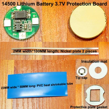 10set/veliko 3,7 V 14500 litijeva baterija protection board Splošne eno MOS protection board proti obremenjenost protection board 11506