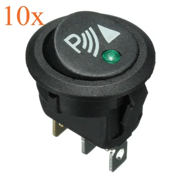 10x 3 Pin Rocker ON/OFF Stikalo Za Parkiranje Vzvratno Prestavo Senzor Svetlobni Krog