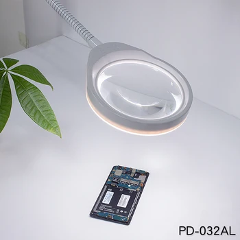 10X LED Povečevalno Steklo, Žarnice Povečevalno Steklo za Mizo Clip-on osvetljeni Lupa Za PCB Pregled Lepotno Zobozdravstvo S stojalom