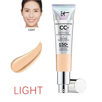 12pcs/veliko Je Kozmetika CC+ Krema SPF50, Polno Kritje Srednje Svetlobe Znanja tekočo podlago Ličila za Beljenje Kože, Ampak Bolje