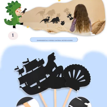 12pcs Zanimivo Projekcijo Igrače Umetnost Igre Nastavite Otroci Pravljica, Zgodba Shadow Puppets Domišljijo Izobraževalne Igrače Za Otroke