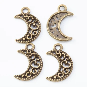 140 kosov retro kovinski cinkove zlitine luna Obesek za DIY ročno izdelan nakit, ogrlico, zaradi česar 8070 9796