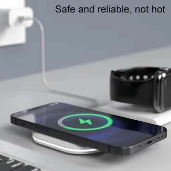 15W Hitro Za Apple MagSafing Brezžični Magnetni Duo Polnilnik Za iPhone 12 MagSafing Polnilnik Dropshipping