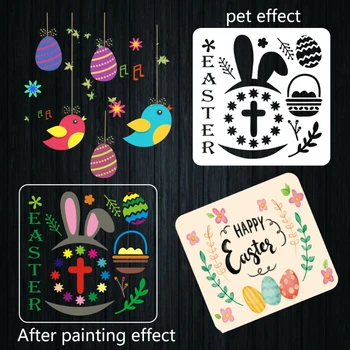 16 Pack Velikonočni Slikarstvo in Risba Matrice Predloge Plastičnih Obrti za Otroke