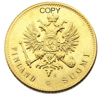 1913 S FINSKA CESARSKI RUSIJI 20 MARKKAA pozlačeni Kopijo kovancev 36344