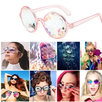 1pc Kaleidoscope Očala Mavrica Prizmo sončna Očala za Ženske, Moške Festival Očala Darilo za Rojstni dan Retro Stranka Dobave
