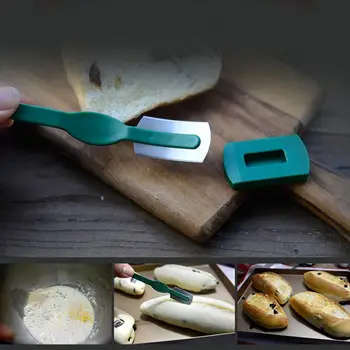1pc Kruh Nož Štruce Rezanje francoski Toast Ukrivljeno Rezilo Kruh Rezalnik s Tanko Ogljikovega Jekla Rezilo in ABS Ročaj