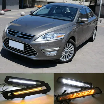 1set Za Ford Mondeo 2011 2012 2013 LED DRL Dnevnih Luči in Svetlobe Nepremočljiva Meglo Lučka bela Styling luči