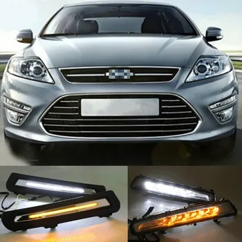 1set Za Ford Mondeo 2011 2012 2013 LED DRL Dnevnih Luči in Svetlobe Nepremočljiva Meglo Lučka bela Styling luči