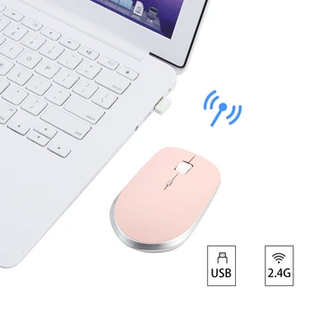 2.4 G Wireless Mouse Srčkan Tiho Ultra Tanek Ergonomska Mause 1600 DPI, USB, Optični Računalnik Urad 3D Miši Darilo Otroci Za Prenosni RAČUNALNIK