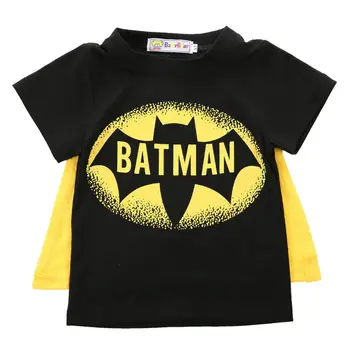 2-7 Let Otroci Risanka majica Baby Fantje Batman Tee Vrh Plašč, Cosplay Halloween Kostum 3362