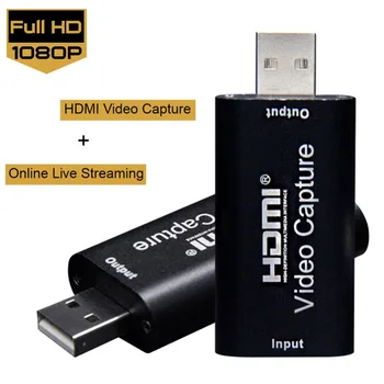 2 Vnesite 1080P USB 2.0 Video Capture Card Ključ za Zajemanje za Igro Stream Mobilne Živo HDMI Video Snemalnik PC Xbox PS4