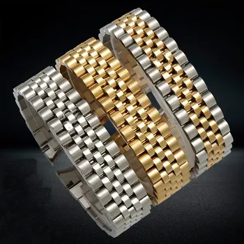 20 mm, iz Nerjavnega jekla watchbands srebrno zlati ženska zapestnica Primerna za RX Ostrig večni datejust serija trak