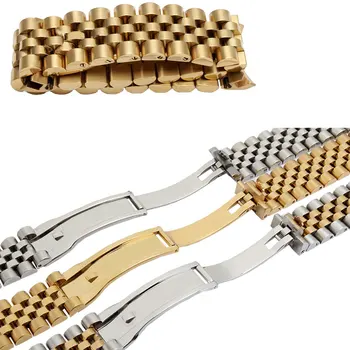 20 mm, iz Nerjavnega jekla watchbands srebrno zlati ženska zapestnica Primerna za RX Ostrig večni datejust serija trak