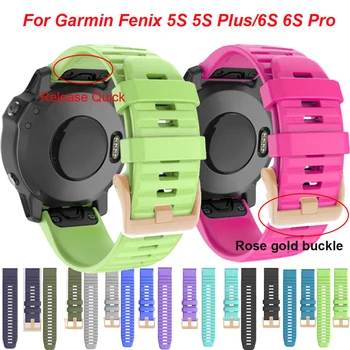 20 MM Watchband Trak za Garmin Fenix 6S Pro 5S Plus GPS Watch Hitro Sprostitev Za Fenix6S 5S Silikonsko Easyfit Zapestje Trak Trak