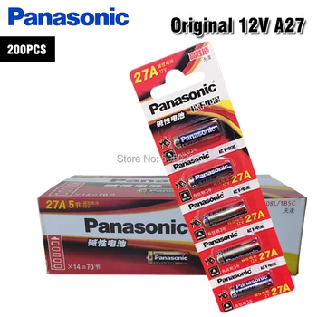200pcs 12V 27A Panasonic Alkalne Baterije G27A MN27 MS27 GP27A A27 L828 A27BP K27A VR27 R27A Za Zvonec alarm daljinski upravljalnik 20035