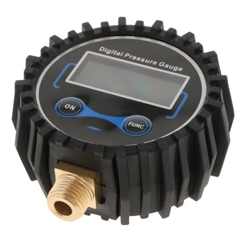 200PSI Digitalni Pnevmatike Inflator manometer Z Gumijasto Cev In Hitro Priključek Priključite Črni